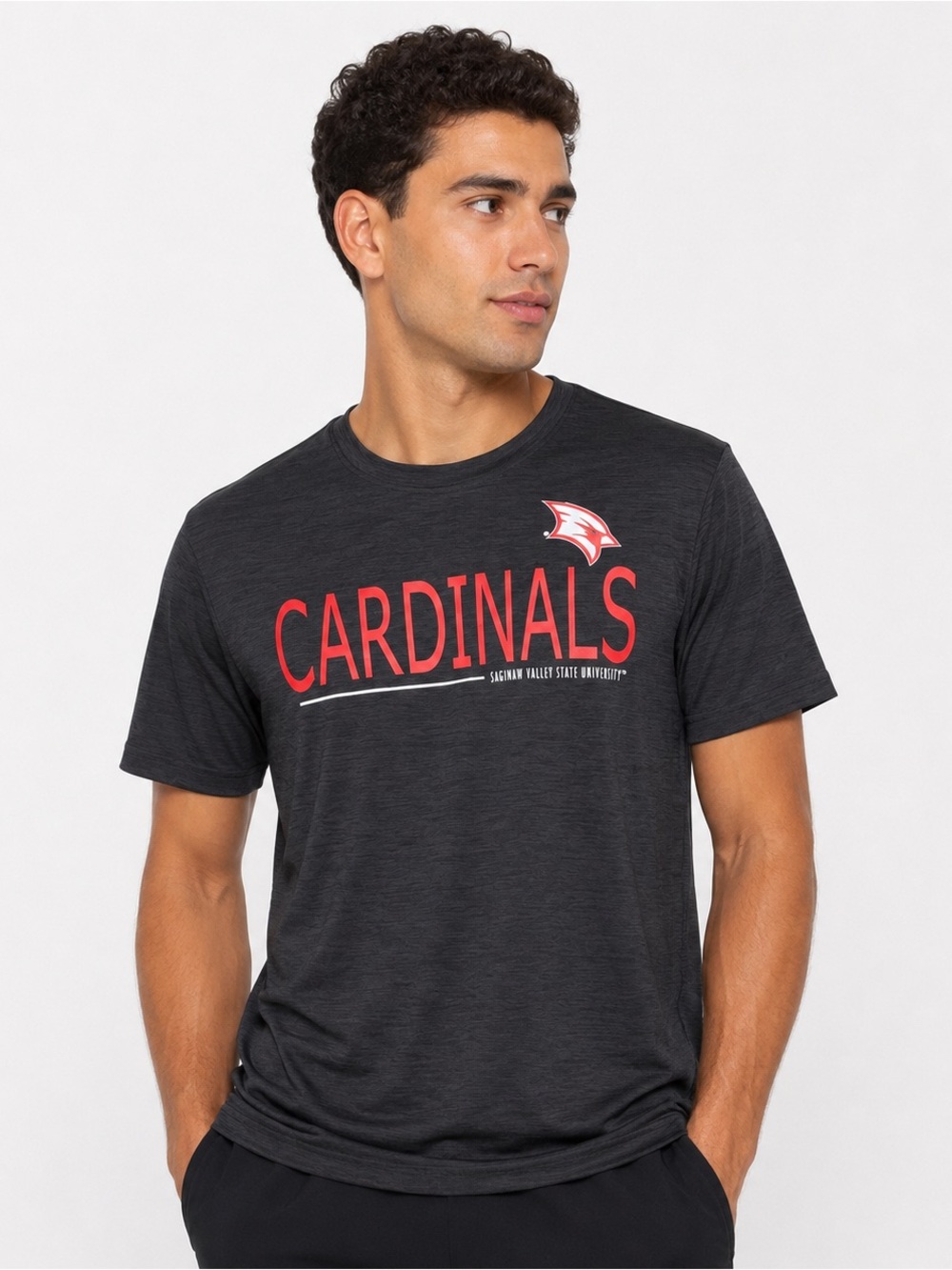 Pel Athletic SVSU Saginaw Valley State Cardinals T-Shirt Gray Size M